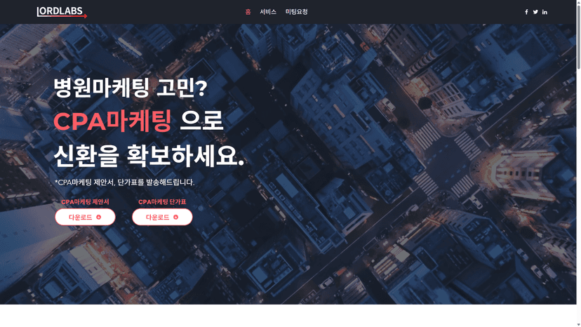 (주)로드랩스 웹사이트 스크린샷