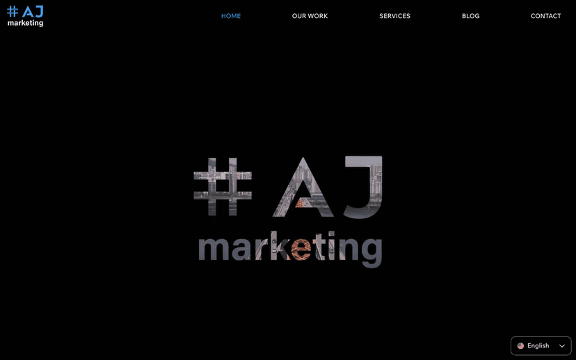 아지 마케팅 웹사이트 스크린샷