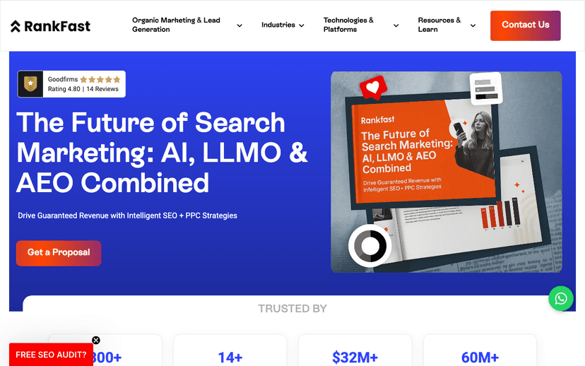 랭크패스트 웹사이트 스크린샷