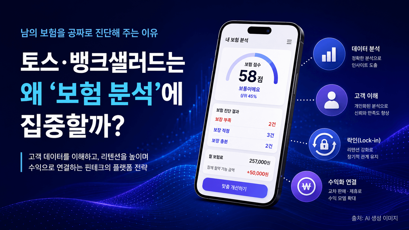 토스·뱅크샐러드는 왜 남의 보험을 공짜로 진단해줄까, 무료 진단에 숨은 플랫폼 설계