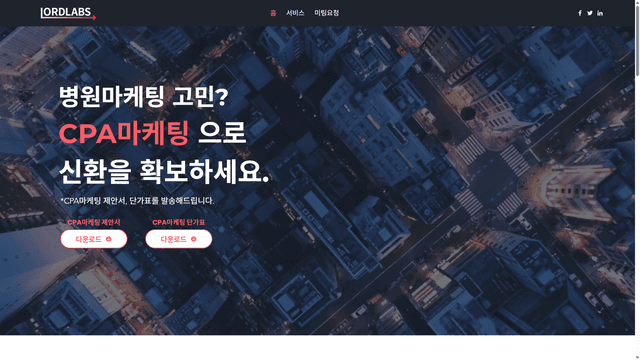 (주)로드랩스 웹사이트 스크린샷